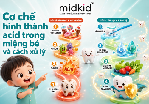 Cơ chế hình thành acid trong miệng bé và cách xử lý