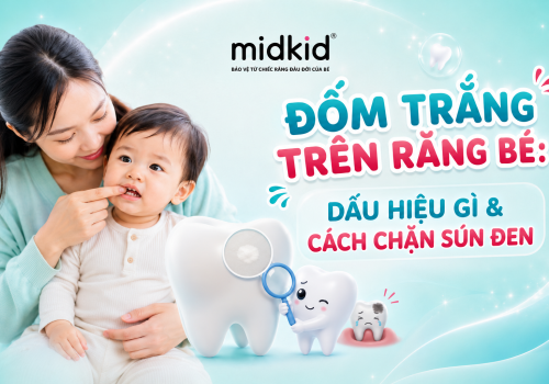 Đốm trắng trên răng bé: Dấu hiệu gì & Cách chặn sún đen