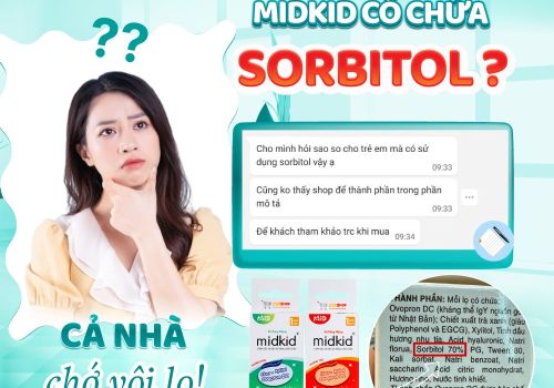 “GIẢI OAN” CHO SORBITOL CÓ TRONG MIDKID