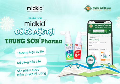 XỊT RĂNG MIỆNG MIDKID ĐÃ CÓ MẶT TẠI TRUNG SƠN PHARMA