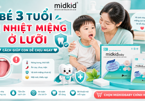  Bé 3 tuổi bị nhiệt miệng ở lưỡi