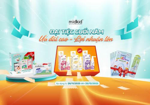 MIDKID SALE THÁNG 12 - CHIẾT KHẤU LÊN TỚI 30% CHO CÁC SHOP MẸ & BÉ