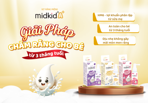 Xịt Răng Miệng Midkid A+: Giải Pháp Vệ Sinh Khoang Miệng Cho Bé Từ 3 Tháng Tuổi
