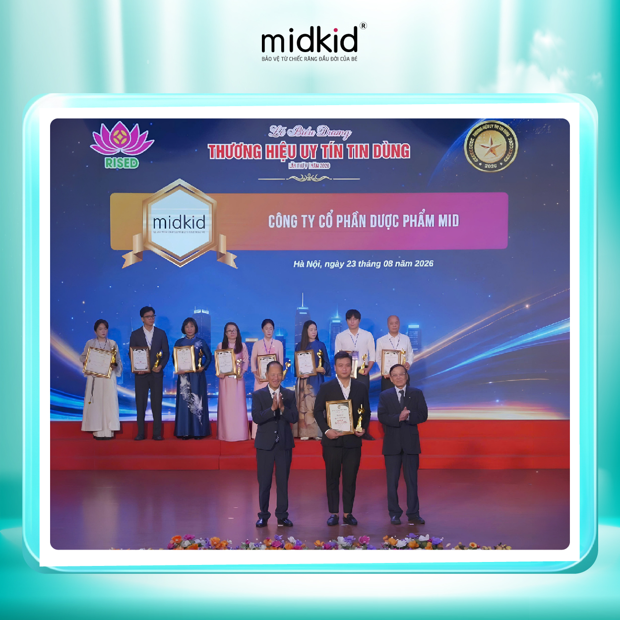 Midkid GIẢI THƯỞNG “THƯƠNG HIỆU UY TÍN TIN DÙNG”-02