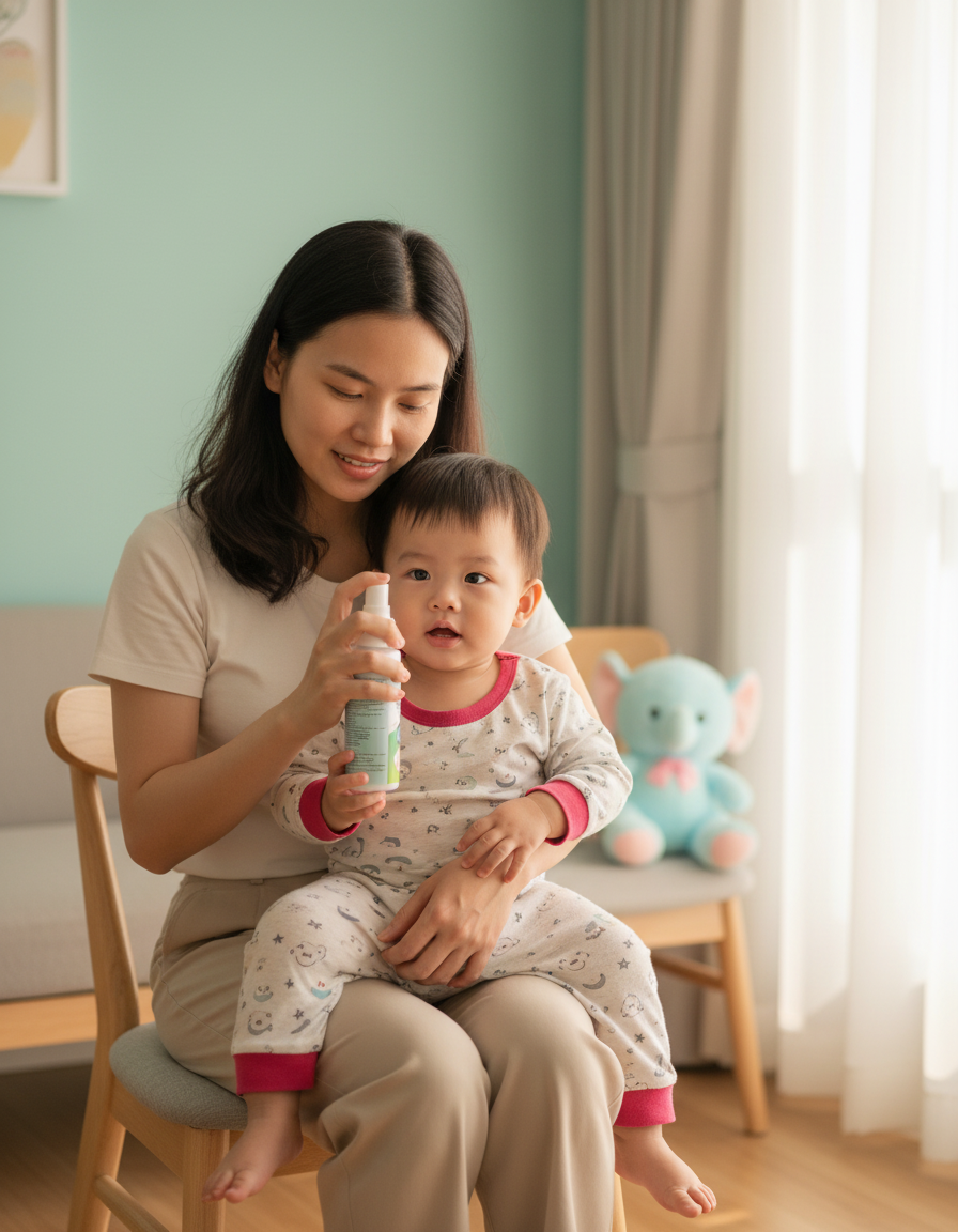 Cách dùng xịt chống sâu răng đúng cho bé 18 tháng tuổi