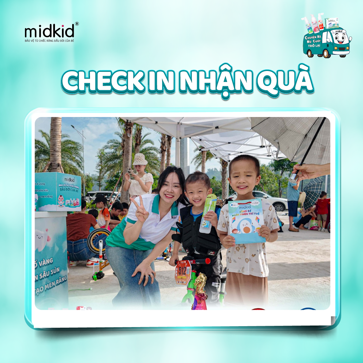 check in nhận quà