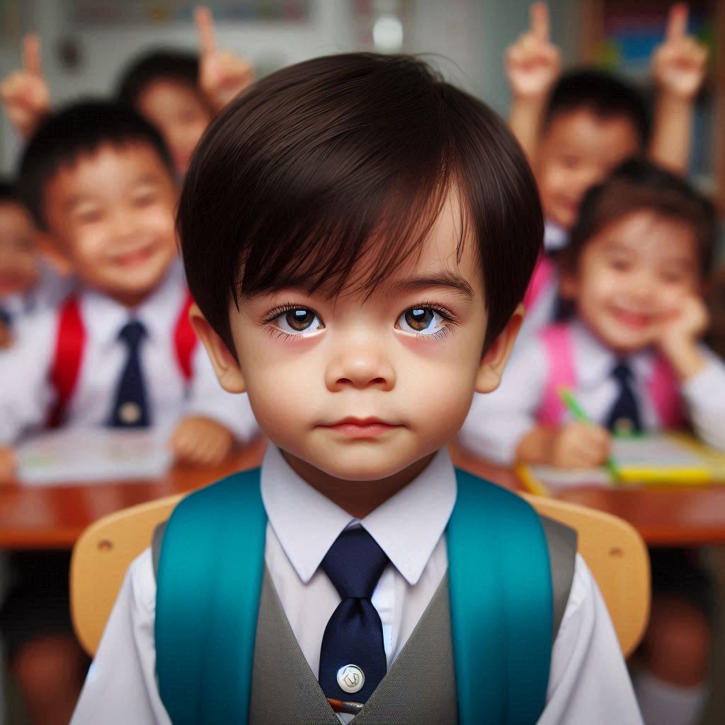 em bé Việt Nam 3 tuổi đi học tự ti với các bạn đồng môn, phiên bản chân thật