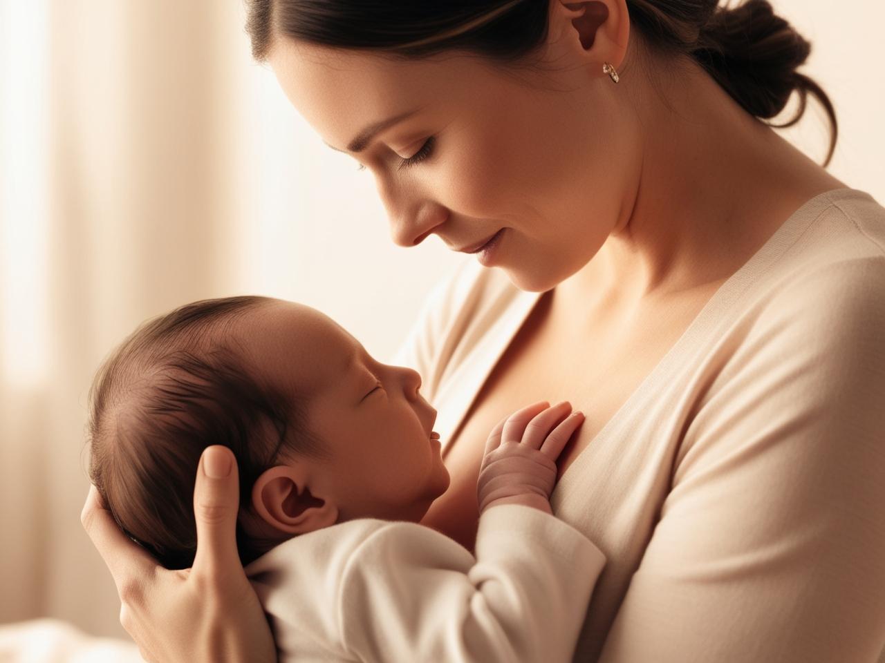 một người mẹ đang cho bé bú